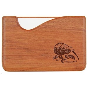 Pocket Business Card Holder - Kiwi - Rimu / Fish Hook