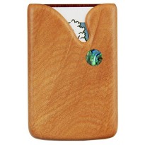 Pocket Business Card Holder - Paua Drop / Kauri